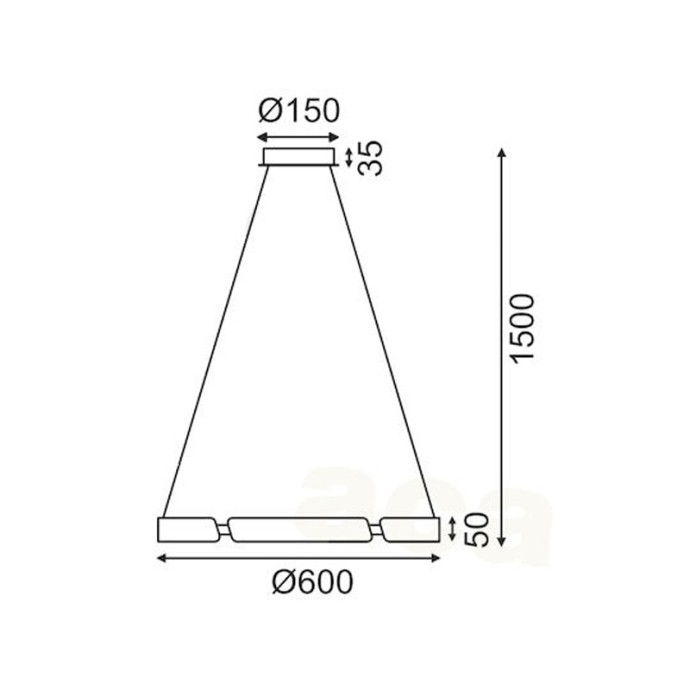 ΦΩΤΙΣΤΙΚΟ ΚΡΕΜΑΣΤΟ Φ60x150Ycm ΑΛΟΥΜΙΝΙΟ ΣΑΤΙΝΕ ΟΡΕΙΧΑΛΚΟ ZM18LEDP60AB