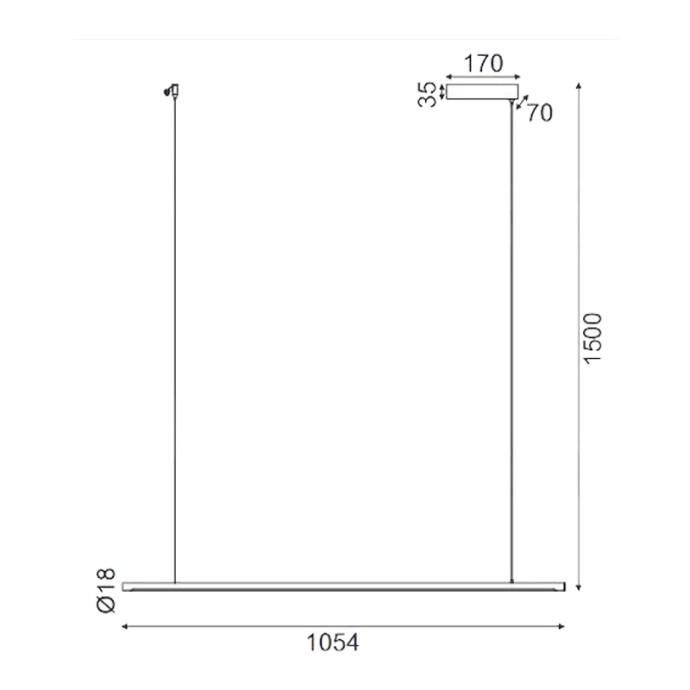 ΦΩΤΙΣΤΙΚΟ ΚΡΕΜΑΣΤΟ 105,4Μx150Ycm DIMMABLE ΑΛΟΥΜΙΝΙΟ ΜΑΥΡΟ ΜΑΤ ZM16LEDP105BK