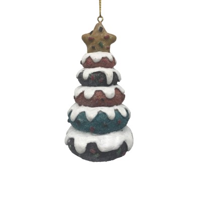 XMAS CANDY TREE ΚΡΕΜΑΣΤΟ ΔΕΝΤΡΟ POLYRESIN ΠΟΛΥΧΡΩΜΟ 5,5x5,5xH10,5cm