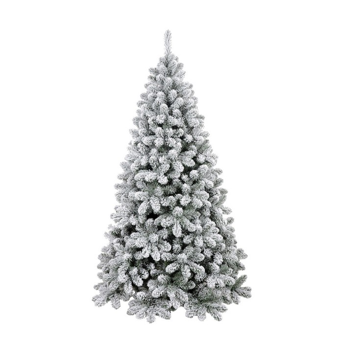 XMAS SNOWY ΔΕΝΤΡΟ ΧΙΟΝΙΣΜΕΝΟ PVC ΠΡΑΣΙΝΟ ΛΕΥΚΟ D132xH210cm