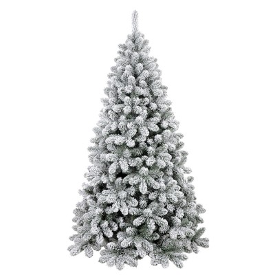 XMAS SNOWY ΔΕΝΤΡΟ ΧΙΟΝΙΣΜΕΝΟ PVC ΠΡΑΣΙΝΟ ΛΕΥΚΟ D142xH240cm