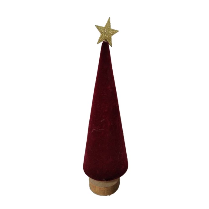 XMAS BORDO 5 ΔΕΝΤΡΟ PINEWOOD ΜΠΟΡΝΤΩ D8,7xH32,5cm