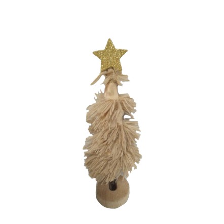 XMAS FUZZY ΔΕΝΤΡΟ MDF ΜΠΕΖ D9xH33,5cm