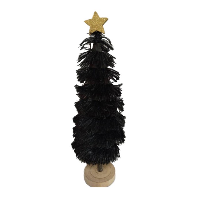 XMAS FUZZY ΔΕΝΤΡΟ PINEWOOD ΜΑΥΡΟ D9xH46,5cm