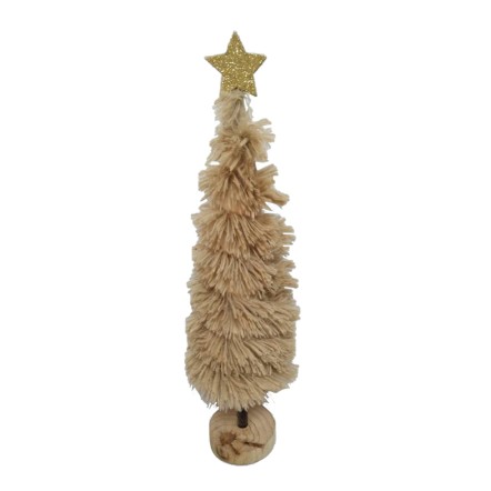 XMAS FUZZY ΔΕΝΤΡΟ MDF ΜΠΕΖ D9xH46,5cm