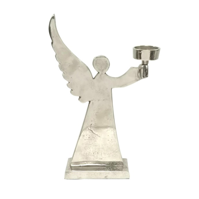 XMAS ARGENT ANGEL 4 ΔΙΑΚΟΣΜΗΤΙΚΟ ΑΛΟΥΜΙΝΙΟ ΑΣΗΜΙ 19x5,5xH31,5cm