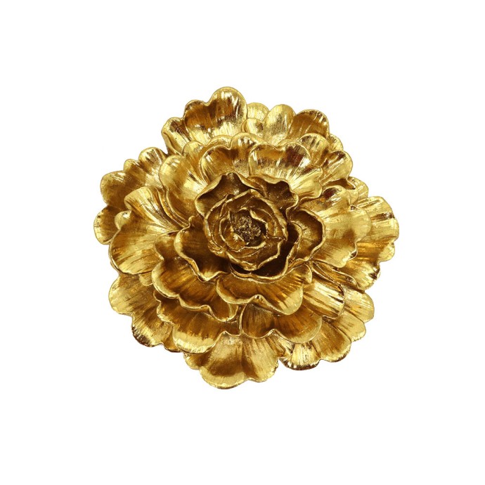 GOLDEN ROSE DECO ΛΟΥΛΟΥΔΙ POLYRESIN ΧΡΥΣΟ D24xH4,7cm