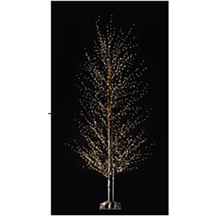 XMAS GLOW LED ΔΕΝΤΡΟ ΘΕΡΜΟ ΦΩΣ COPPER PVC ΜΑΥΡΟ D40xH210cm