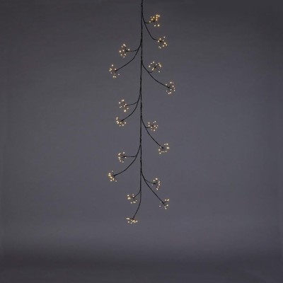 XMAS GLOW LED ΓΙΡΛΑΝΤΑ ΘΕΡΜΟ ΦΩΣ COPPER PVC ΜΑΥΡΟ 120cm