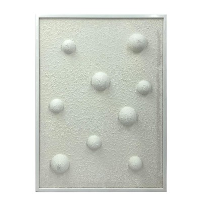 WHITE CLOUDS B ΠΙΝΑΚΑΣ ΞΥΛΟ ΛΕΥΚΟ ΚΟΡΝΙΖΑ ΛΕΥΚΟ 60x80xH5,5cm