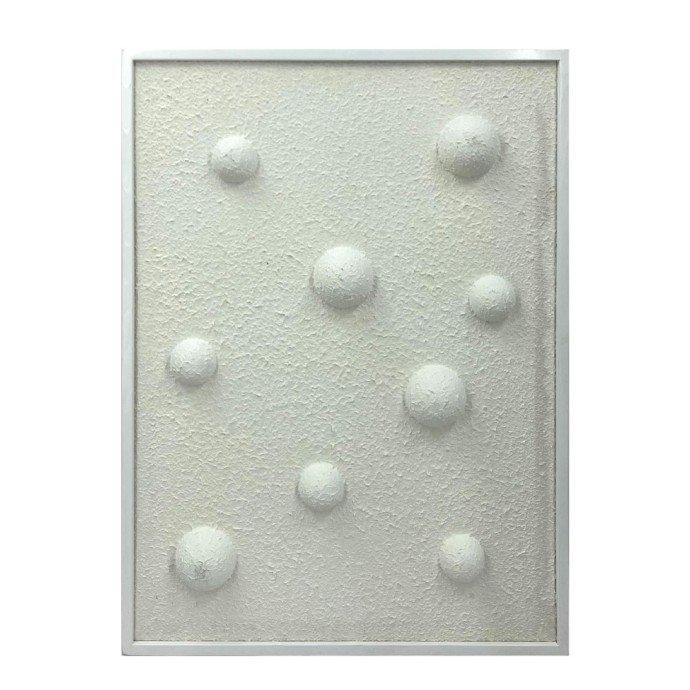 WHITE CLOUDS B ΠΙΝΑΚΑΣ ΞΥΛΟ ΛΕΥΚΟ ΚΟΡΝΙΖΑ ΛΕΥΚΟ 60x80xH5,5cm