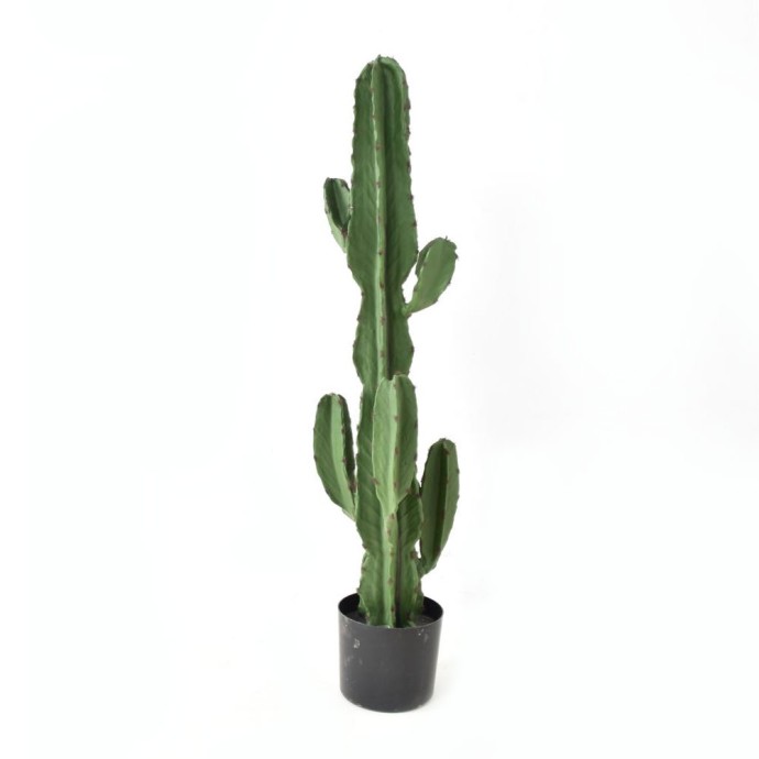 CANDELABRA CACTUS ΤΕΧΝΗΤΟ ΦΥΤΟ ΚΑΚΤΟΣ ΣΕ ΓΛΑΣΤΡΑ PU ΠΡΑΣΙΝΟ H105cm