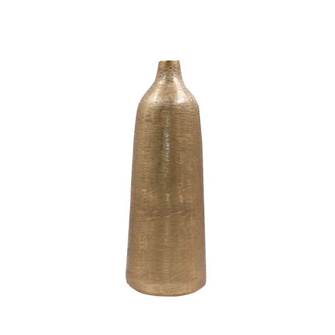 BOTELLA ΒΑΖΟ ΑΛΟΥΜΙΝΙΟ ΧΡΥΣΟ 14x14xH40cm