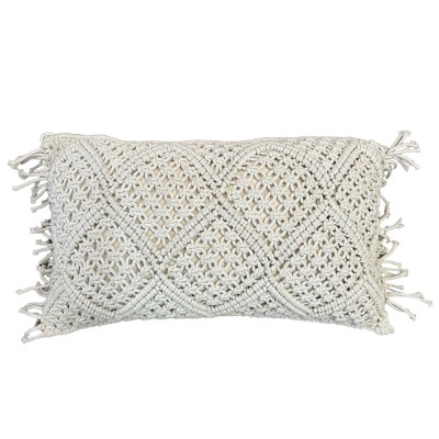 MIRAI ΔΙΑΚΟΣΜΗΤΙΚΟ ΜΑΞΙΛΑΡΙ MACRAME ΒΑΜΒΑΚΙ POLYESTER IVORY 30x50cm