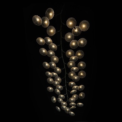 XMAS GLOW FLOWER LED ΓΙΡΛΑΝΤΑ ΘΕΡΜΟ ΦΩΣ COPPER PVC 180cm