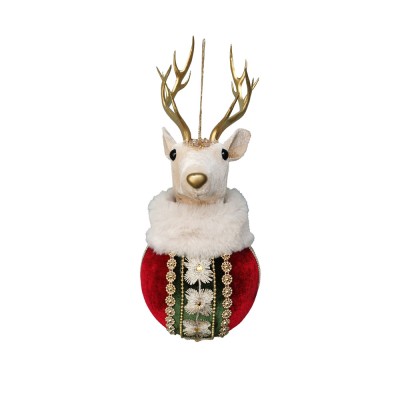 XMAS ROYAL DEER S ΤΑΡΑΝΔΟΣ FOAM ΒΕΛΟΥΔΟ ΠΟΛΥΧΡΩΜΟ 11x11xH24cm