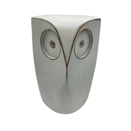 OWL L DECO ΚΟΥΚΟΥΒΑΓΙΑ POLYRESIN ΛΕΥΚΟ 7x7xH14cm