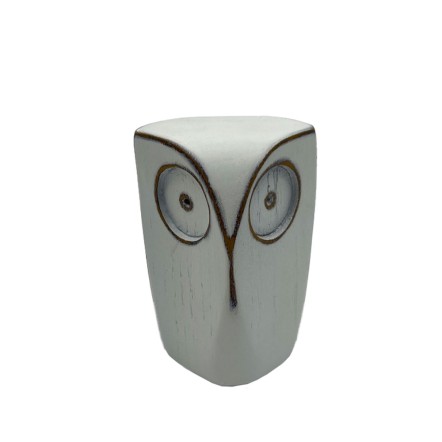 OWL S DECO ΚΟΥΚΟΥΒΑΓΙΑ POLYRESIN ΛΕΥΚΟ 7x7xH9cm