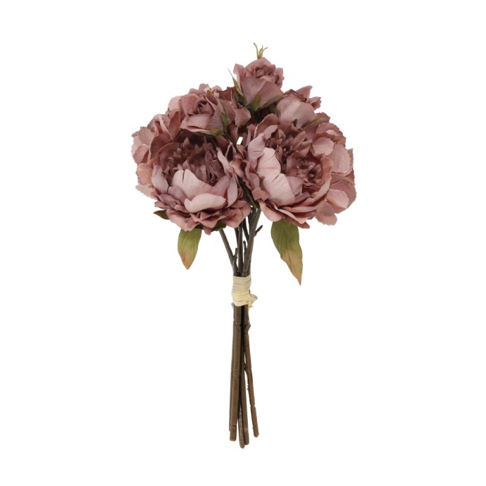 PEONY ΛΟΥΛΟΥΔΙ ΤΕΧΝΗΤΟ ΜΠΟΥΚΕΤΟ ΥΦΑΣΜΑ PVC DUSTY PINK ΠΡΑΣΙΝΟ 30