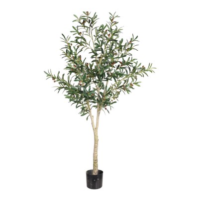 OLIVE TREE ΔΕΝΤΡΟ ΤΕΧΝΗΤΟ ΣΕ ΓΛΑΣΤΡΑ PVC ΤΣΙΜΕΝΤΟ ΠΡΑΣΙΝΟ ΜΑΥΡΟ 180