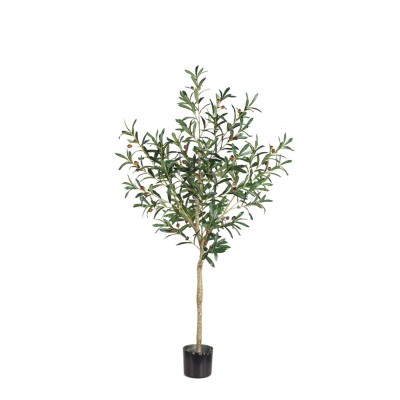 OLIVE TREE ΔΕΝΤΡΟ ΤΕΧΝΗΤΟ ΣΕ ΓΛΑΣΤΡΑ PVC ΤΣΙΜΕΝΤΟ ΠΡΑΣΙΝΟ ΜΑΥΡΟ 155