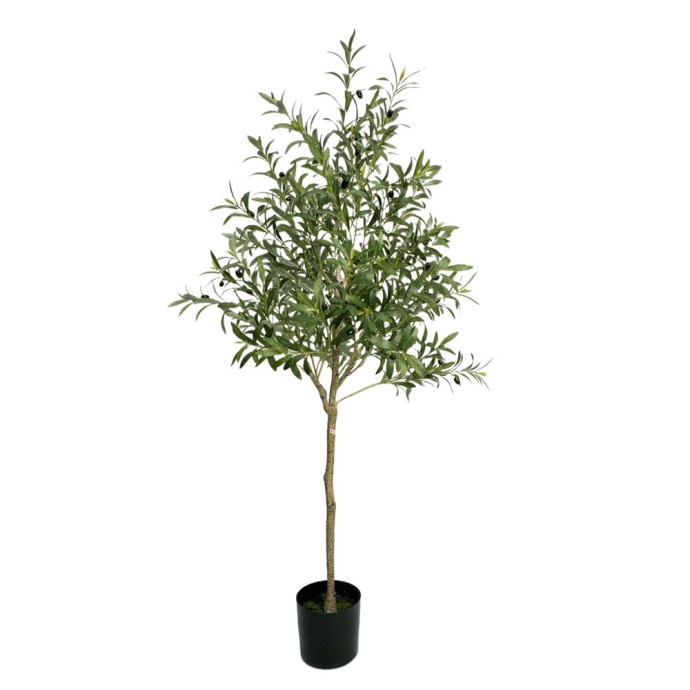 OLIVE TREE ΔΕΝΤΡΟ ΤΕΧΝΗΤΟ ΣΕ ΓΛΑΣΤΡΑ ΥΦΑΣΜΑ PVC ΠΡΑΣΙΝΟ 180