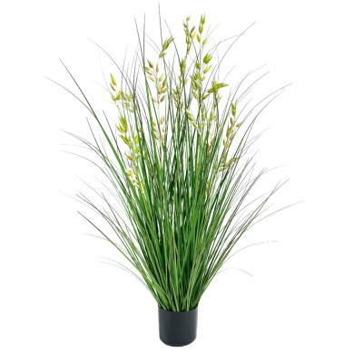 OAT GRASS ΦΥΤΟ ΤΕΧΝΗΤΟ ΣΕ ΓΛΑΣΤΡΑ PVC ΠΡΑΣΙΝΟ 120