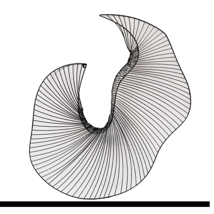 SWIRL A ΔΙΑΚΟΣΜΗΤΙΚΟ ΤΟΙΧΟΥ ΜΕΤΑΛΛΟ ΜΑΥΡΟ 61x7xH74,9cm