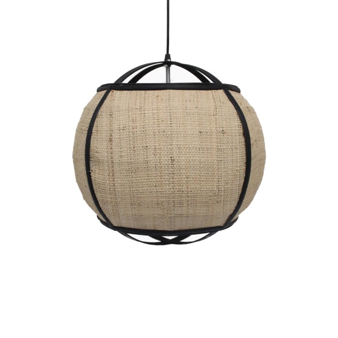 NUBIA ΦΩΤΙΣΤΙΚΟ ΟΡΟΦΗΣ ΣΧΟΙΝΙ BAMBOO ΦΥΣΙΚΟ ΜΑΥΡΟ 41,5x41,5xH39cm