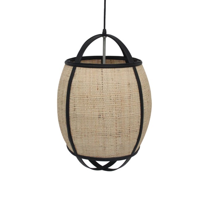 NUBIA ΦΩΤΙΣΤΙΚΟ ΟΡΟΦΗΣ ΣΧΟΙΝΙ BAMBOO ΦΥΣΙΚΟ ΜΑΥΡΟ 32,5x32,5xH47cm