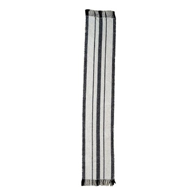 ZOYA B RUNNER 180x35 ΒΑΜΒΑΚΙ ΛΕΥΚΟ ΜΑΥΡΟ POLYESTER