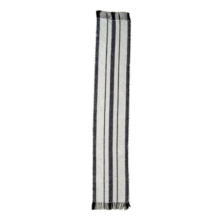 ZOYA B RUNNER 180x35 ΒΑΜΒΑΚΙ ΛΕΥΚΟ ΜΑΥΡΟ POLYESTER