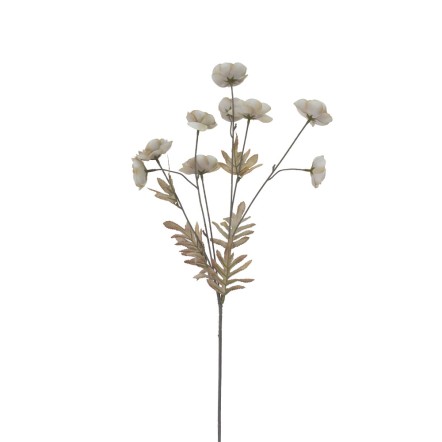 RANUNCULUS ΛΟΥΛΟΥΔΙ ΤΕΧΝΗΤΟ 81 POLYESTER ΛΕΥΚΟ ΜΠΕΖ