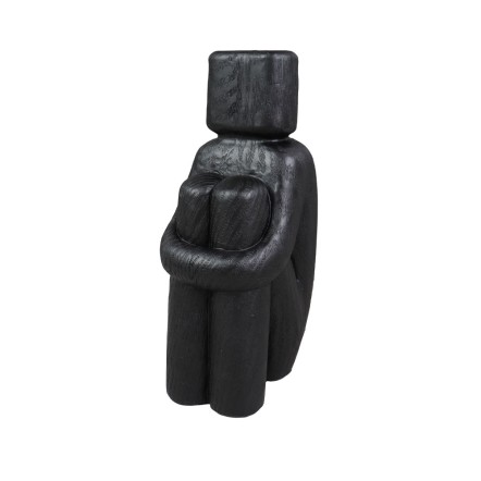 SEDUTO.III ΔΙΑΚΟΣΜΗΤΙΚΟ ΣΩΜΑ 9.5x7.5x20 POLYRESIN ΜΑΥΡΟ
