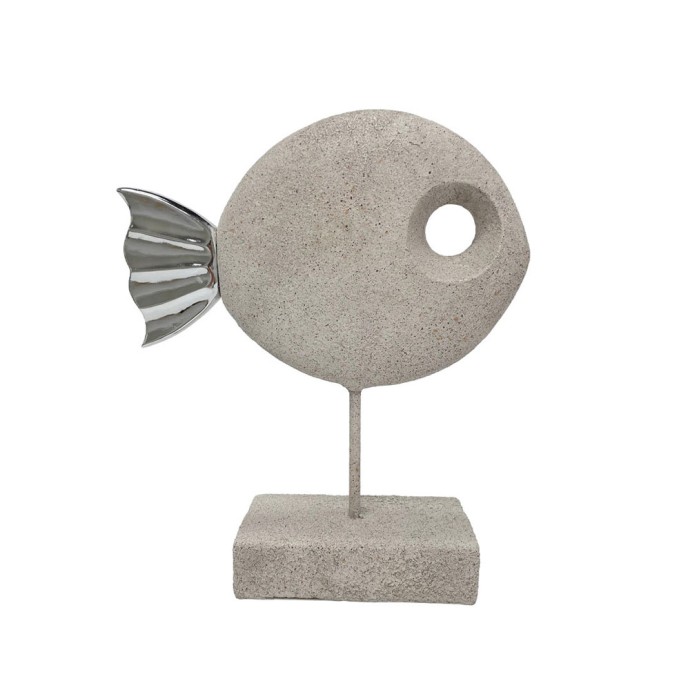 CERNIA ΔΙΑΚΟΣΜΗΤΙΚΟ ΨΑΡΙ 27.8x9.8x33.6 POLYRESIN ΜΠΕΖ ΚΑΦΕ