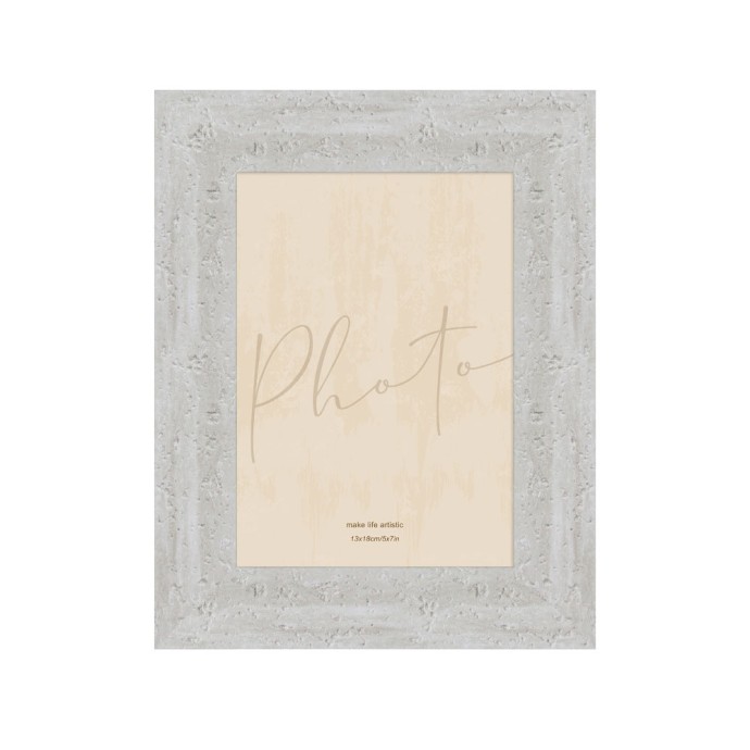 LITHOS ΚΟΡΝΙΖΑ 18.6x1.5x23.7 POLYRESIN ΛΕΥΚΟ BEIGE ΓΥΑΛΙ