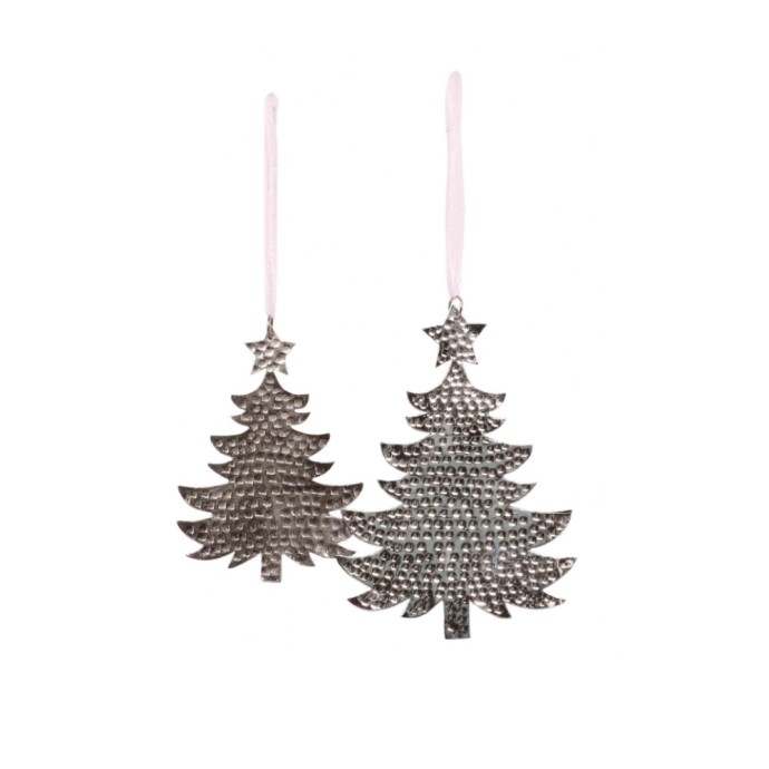 XMAS JOPHIE TREE ΚΡΕΜΑΣΤΟ ΔΕΝΤΡΟ ΑΛΟΥΜΙΝΙΟ ΝΙΚΕΛ 7x0,1xH10cm