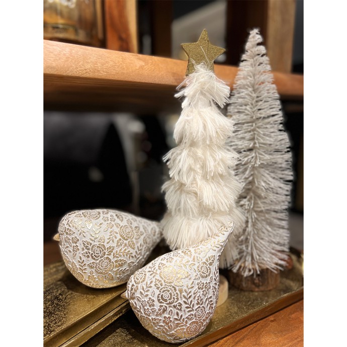 XMAS FUZZY ΔΕΝΤΡΟ PINEWOOD ΛΕΥΚΟ D6xH28cm