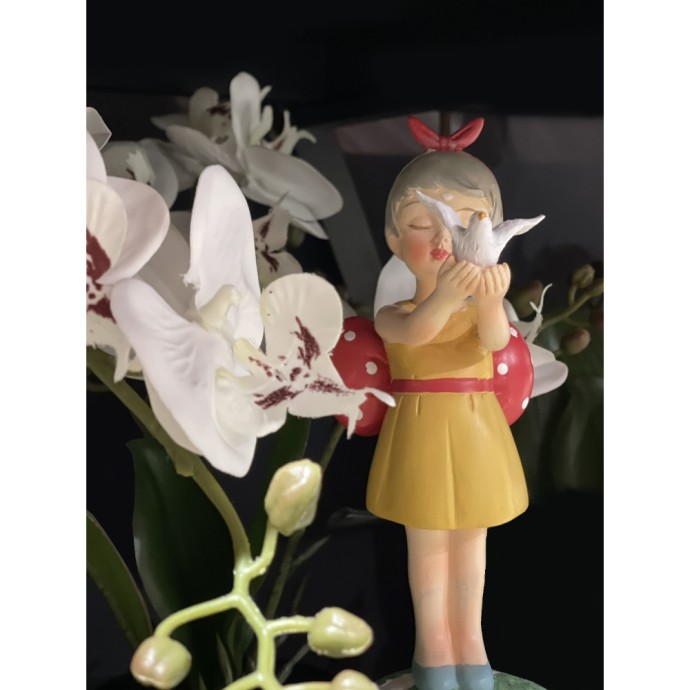 TRAVEL GIRL 1 DECO POLYRESIN ΠΟΛΥΧΡΩΜΟ D12,5xH29cm