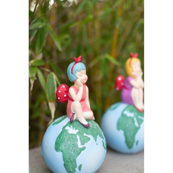 TRAVEL GIRL 3 DECO POLYRESIN ΠΟΛΥΧΡΩΜΟ D12,5xH24cm