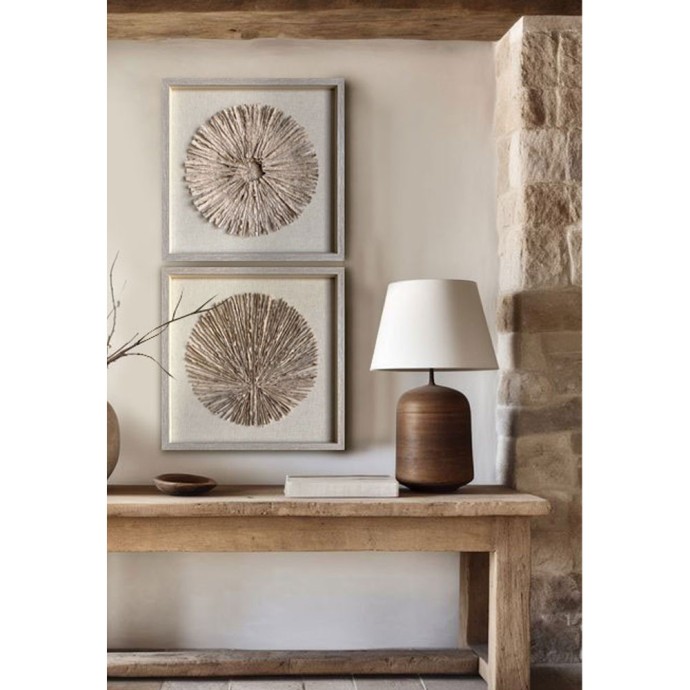 PURE EARTH ΠΙΝΑΚΑΣ ΔΙΑΚΟΣΜΗΣΗΣ 60x60x4 ΧΑΡΤΙ ΜΠΕΖ ΓΥΑΛΙ ΦΥΣΙΚΟ