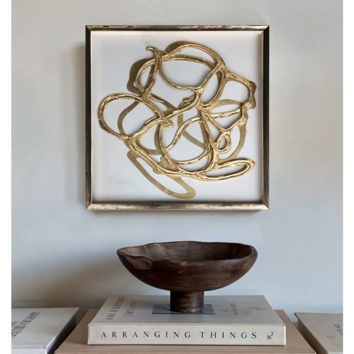 WILD SOUL ΠΙΝΑΚΑΣ ΔΙΑΚΟΣΜΗΣΗΣ 80x80x4 MDF ΧΡΥΣΟ ΛΕΥΚΟ ΓΥΑΛΙ ΧΡΥΣΟ