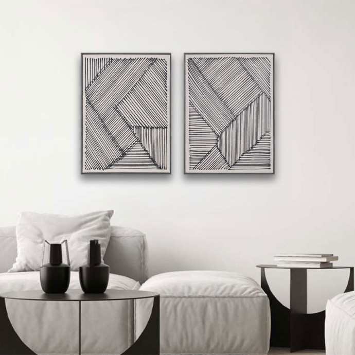 STAY TRUE ΠΙΝΑΚΑΣ ΔΙΑΚΟΣΜΗΣΗΣ 60x80x4 ΔΕΡΜΑ ΛΕΥΚΟ ΜΑΥΡΟ ΞΥΛΟ ΜΑΥΡΟ