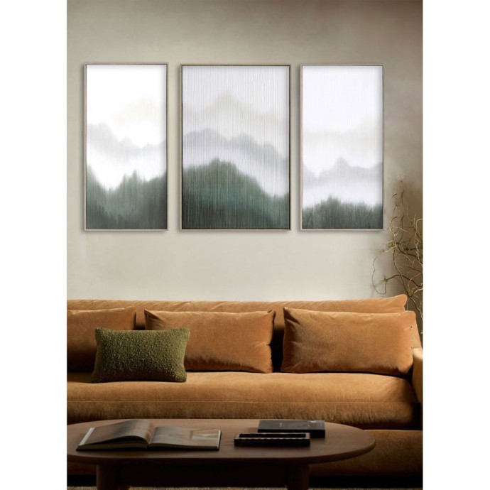 LOST IN NATURE ΠΙΝΑΚΑΣ ΔΙΑΚΟΣΜΗΣΗΣ 60x90x5 ΚΑΜΒΑΣ ΛΕΥΚΟ ΠΡΑΣΙΝΟ ΞΥΛΟ ΦΥΣΙΚΟ