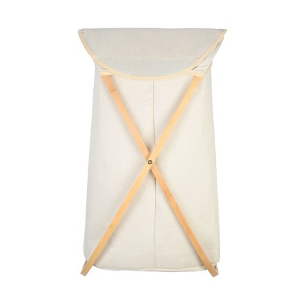 ΚΑΛΑΘΙ ΑΠΛΥΤΩΝ BAMBOO ESSENTIALS  40x40x70cm ΜΕ ΘΗΚΗ ΠΟΛΥΕΣΤΕΡΑ ΠΤΥΣΣΟΜΕΝΟ ΜΠΕΖ