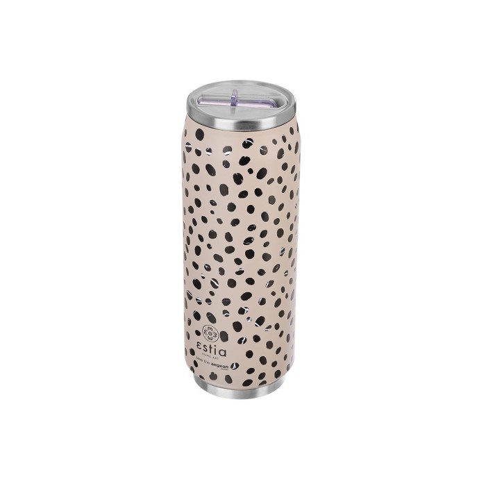 ΘΕΡΜΟΣ TRAVEL CUP SAVE THE AEGEAN 500ml LEOPARD TAUPE