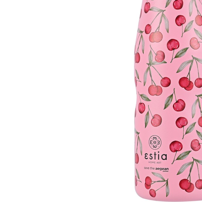 ΘΕΡΜΟΣ TRAVEL FLASK SAVE THE AEGEAN 500ml CHERRY ROSE