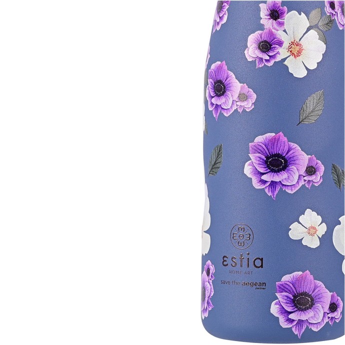 ΘΕΡΜΟΣ TRAVEL FLASK SAVE THE AEGEAN 500ml GARDEN BLUE