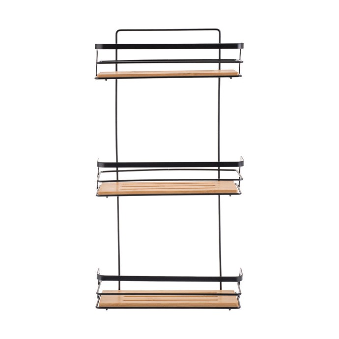  ΕΤΑΖΕΡΑ BAMBOO ESSENTIALS ΜΕΤΑΛΛΙΚΗ ΙΣΙΑ 3 ΘΕΣΕΩΝ 25.5x10.5x49cm ΜΑΥΡΗ