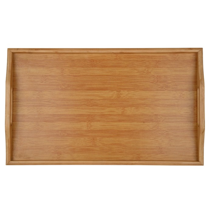 ESTIA ΔΙΣΚΟΣ ΣΕΡΒΙΡΙΣΜΑΤΟΣ BAMBOO ESSENTIALS 50x30x21cm ΜΕ ΑΝΑΔΙΠΛΟΥΜΕΝΑ ΠΟΔΙΑ